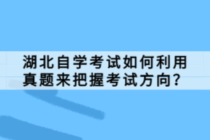 湖北自學(xué)考試如何利用真題來(lái)把握考試方向？