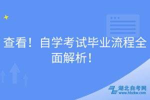 查看！自學(xué)考試畢業(yè)流程全面解析！