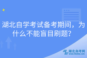 湖北自學(xué)考試備考期間，為什么不能盲目刷題？