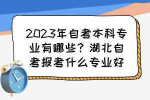 2023年自考本科專業(yè)有哪些？湖北自考報考什么專業(yè)好？