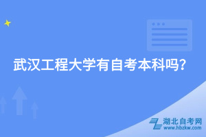 武漢工程大學(xué)有自考本科嗎？
