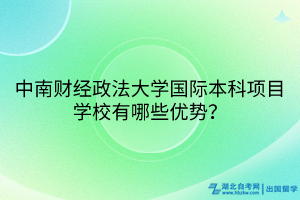 中南財經(jīng)政法大學國際本科項目學校有哪些優(yōu)勢？