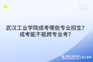 武漢工業(yè)學(xué)院成考哪些專業(yè)招生？成考能不能跨專業(yè)考？