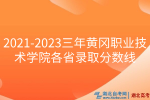 2021-2023三年黃岡職業(yè)技術學院各省錄取分數(shù)線