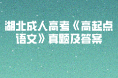 2002-2019年湖北成人高考《高起點(diǎn)語文》真題及答案