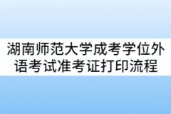 2021年湖南師范大學成考學位外語考試準考證打印流程