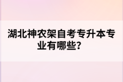 湖北神農(nóng)架自考專升本專業(yè)有哪些？